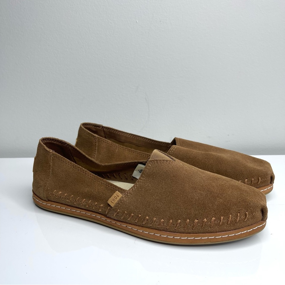 Toms Alpargata Brown Suede Slip-Ons Woman’s Size 9W